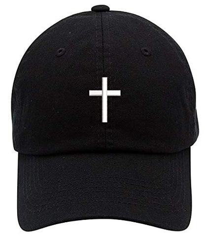 Top Level Apparel Religious Cross Logo Embroidered Low Profile Soft Crown Unisex Baseball Dad Hat