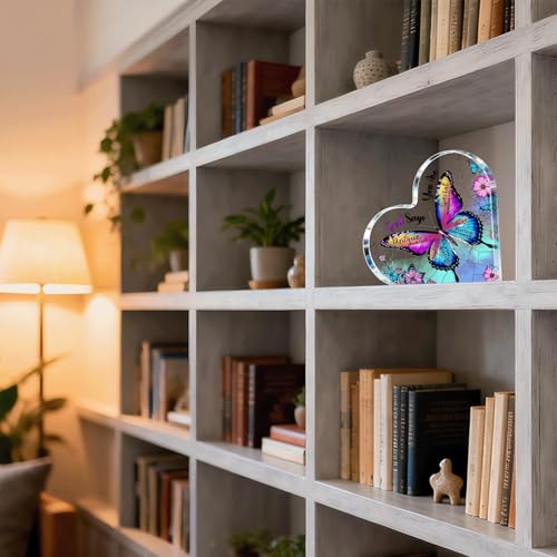 Butterfly Christian Gifts for Women Birthday Unique 6", Inspirational Religious Gifts for Mom, Friends, Coworker, Encouragement Gift for Her, Girl, Sister Bestie, Spiritual Home Decorative Acrylic Signs Plaque- Dream Blue - style: Butterfly- Dream Blue