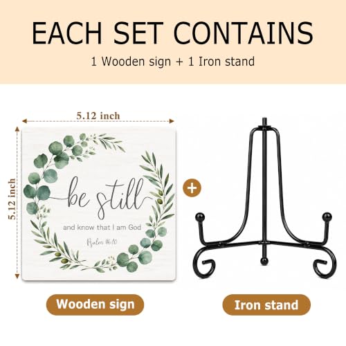 Be Still and Know That I Am God Wood Sign 5.1" Christian Decor(031 - color: Be still2