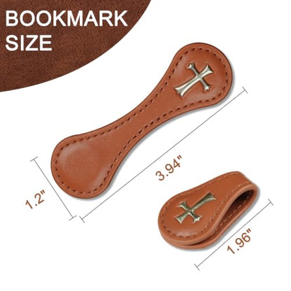 Magnetic Leather Bookmarks PU Leather Magnetic Bookmark Clips for Reading