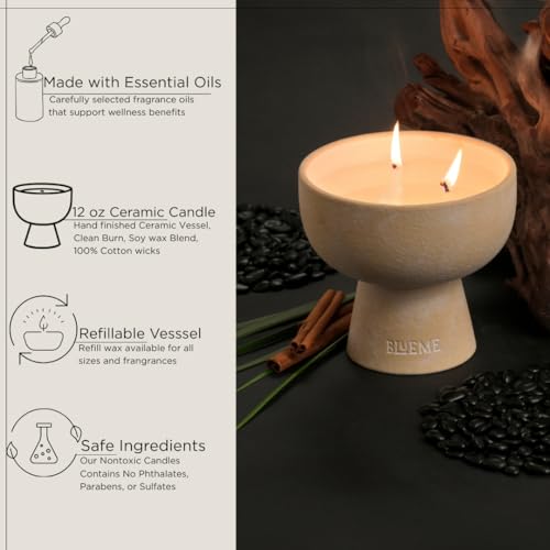 Blueme Wellness Refillable Candle, Spiritual - Palo Santo & Vetiver - 45 oz