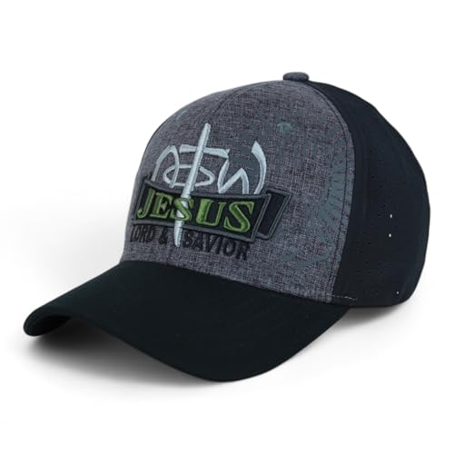 Trendy Apparel Shop Only Jesus Praying Hand Embroidered Christian Ball Cap - color: Charcoal Black 8