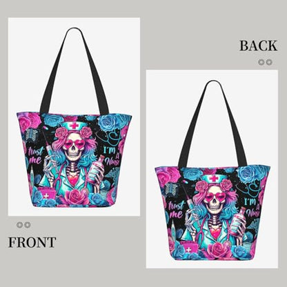 Tote Bag For Women, Tote Bag With Zipper Large Shoulder Bag For Women Travel, Work, Office, College, Nursing - color: Nurse 1