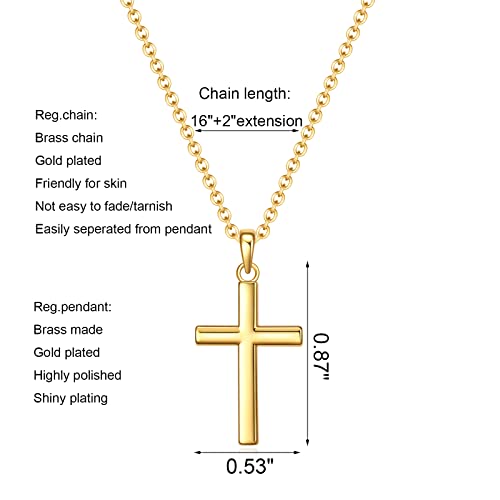 Baptism Cross Necklace for Women,First Communion Cross Necklaces Jewelry Gifts for Women - color: Dainty G Cross