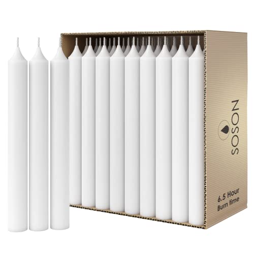 Simply Soson White Household Candles 7 Inch, 45 Pack, Dripless - color: White