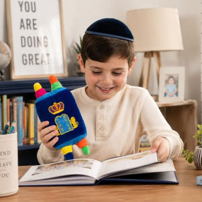 Rite Lite My Soft Torah Plush Toy Shabbat Gifts Educational Judaica Shabbos Hebrew Simchat Jewish Gifts Fun & Educational Party Favors | Ideal for Play, Learning, & Celebrating Jewish Traditions 8" H - size: Small