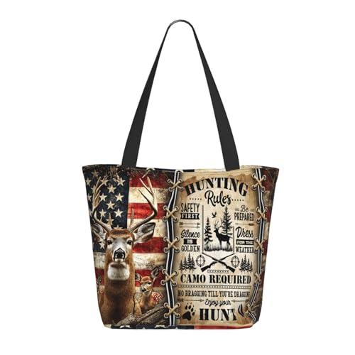 Funny Christian Tote Bags For Women With Zipper Christian Gifts For Work Gym Travel Beach Women With Large Capacity - color: Deer
