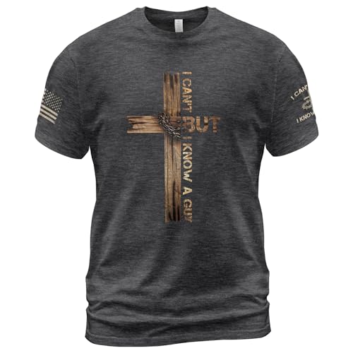 I Cant But I Know A Guy T Shirt, Christian Shirts Men 1 - color: Dark-heather, size: Small