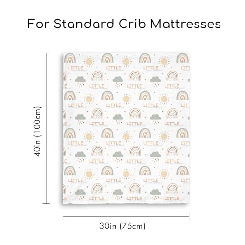 Fleece Baby Blankets for Girls & Boys, Infant Toddler Blanket - color: Light Gray Rainbow