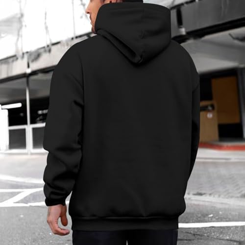 Christian Jesus Hoodies For Men Graphic Yahweh Hoodie Bible Verse God Sweatshirt Religious Faith Cotton Pullover Tops - color: Black, size: Large