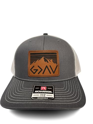 God is Greater Than The Highs and Lows Trucker Hat Women's Hat All Black Sun Hat Men Gifts for Girlfriends Cool Cap - color: Charcoal White