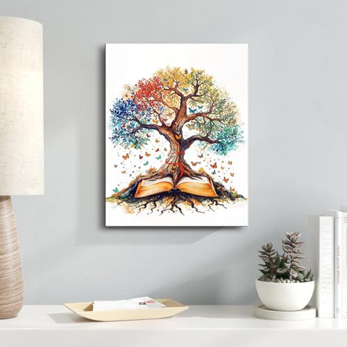 Tree of Life Wall Art - The Bible Religious Canvas Painting, christian gifts for catholic women, christians, Christmas wall decorations, Wall pictures for christians Living Room, Bedroom, Office,baptism,home decor,A-427 - color: Tree of Life Wall Art