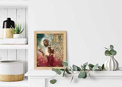 Guiding Light by Annie Henrie Nader, Picture of Jesus, Unframed, 8x10 Print - size: 12"L x 9.5"W