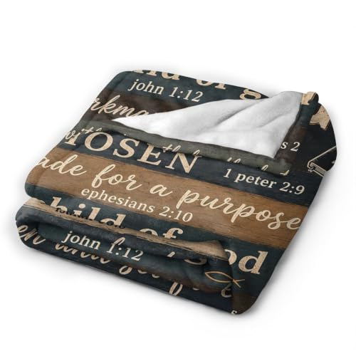 Christian Gifts for Men, Man of God Fleece Blanket, 50"x60" - color: Mountain Faith