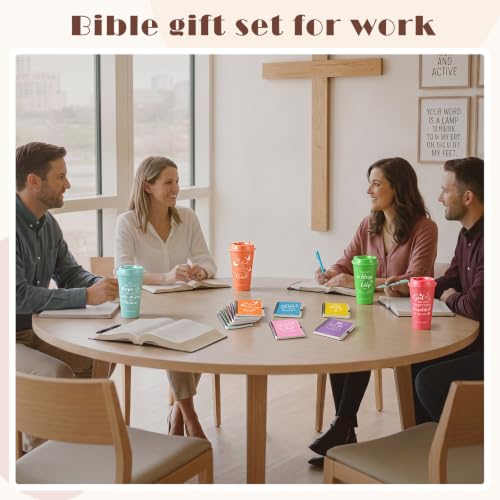 Skylety 12 Set Christian Gifts Bulk Scripture Cup Set, Soft Color - color: Soft Gradient