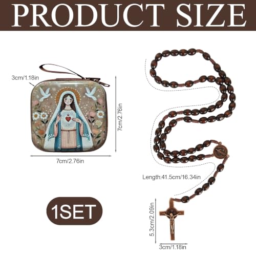 Catholic Rosary Beads, Rosarios Cross Pendant Decorative Prayer Box - color: Style-10