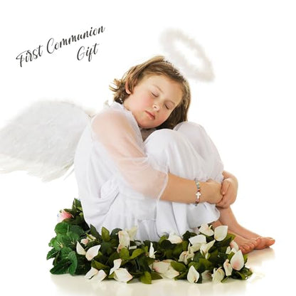 BAYLAY Gifts for Teen Girls Boys, Cross Bracelet for Kids Easter Christian Religious First Communion Baptism Confirmation Gifts for Girls Boys - color: Red Imperial
