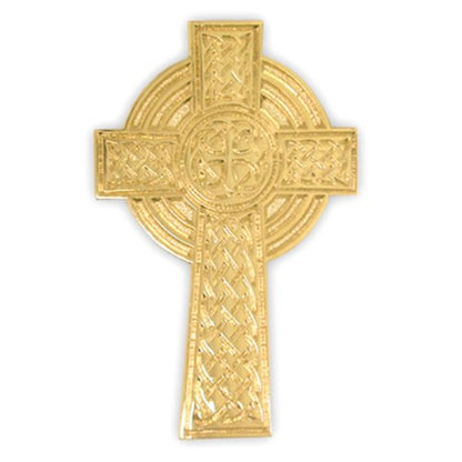 PinMart Gold Plated Christian High Cross Religious Lapel Pin – 1 Piece