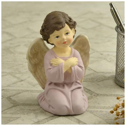 Praying Angel Figurine, 3.74 Inch Resin Guardian Angel Home Decor - style: 3.74'' Little angel cross hands kneeling