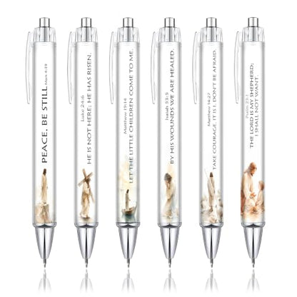 Inspirational Christian Gifts for Women, Bible Verse Ballpoint Pens 6 Pack - color: white01