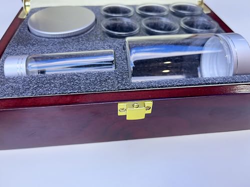 Portable Communion Service Set With Hard Case, 6 Communion Glasses Cups, Tin Bread Container, 100ml Juice Container, Anointing Oil Bottle, Great Catholic Gift for Ordination