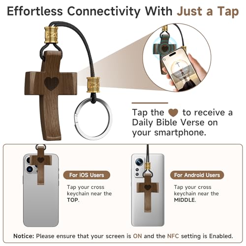 Wooden Cross Keychain, Cross My Heart, Cross Fidget Wood