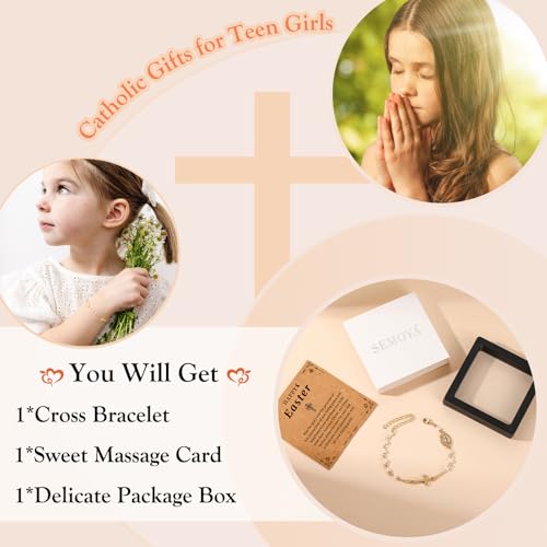 Catholic Bracelets Gifts for Women Girls, Simulated Pearl Rosary Beads Virgin Mary Cross Charm Bracelet Confirmation First Communion Baptism Religious Christian Jewelry Gift - color: Happy Easter Gold