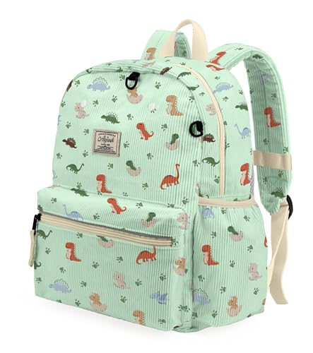 atgark Corduroy Toddler Backpack for Boys Girls Kids Preschool Backpacks - color: Dino Baby, size: Age 2-5 (13.3" H Fit A4 Folder)