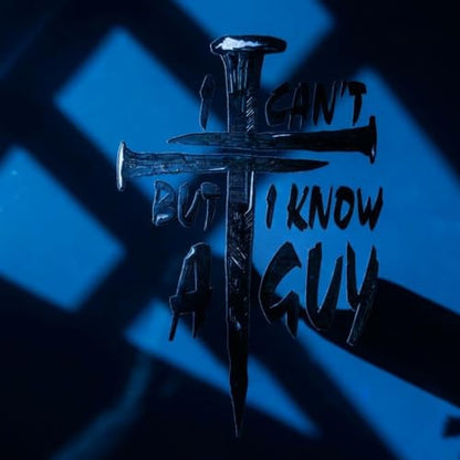 I Can't But I Know A Guy Christian Car Decal,Jesus Faith Cross Vinyl Sticker,Religious Bible Verse Sticker for Car Truck Window,Durable,Weatherproof Outdoor Vinyl (2, Black) - color: Black