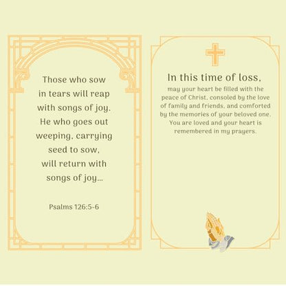 Prime Greetings Sympathy Card Religious With Envelope, Made in America, Thick Card Stock with Premium Envelope Packaged in a Reusable Presentation Mailer, Eco-Friendly, 5in x 7.75in