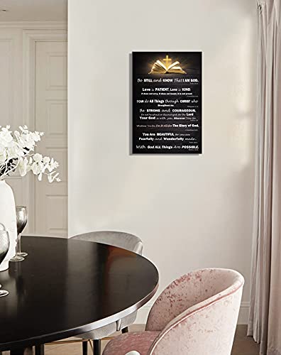 Christian Gifts for Women Motivational Wall Art for Living Room Bedroom Bathroom Kitchen Décor Inspirational Bible Verse Christian Canvas Wall Art Framed Wall Art Rustic Scripture God Says Canvas - size: 24"L x 16"W