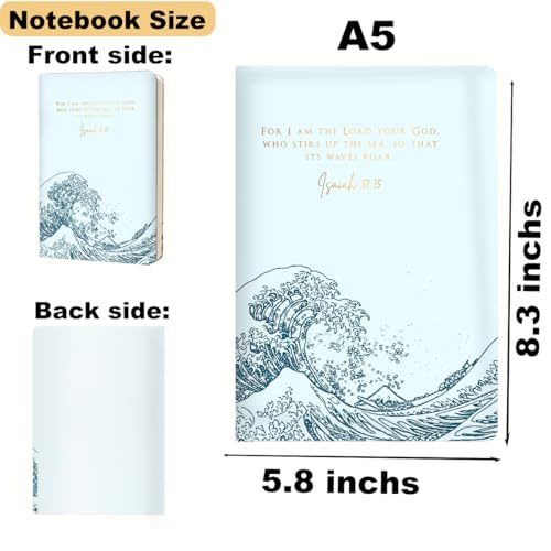 Bible Verse Lined Journal Notebook for Women Men Christian Gifts - color: Multi 0350