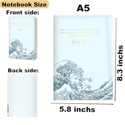 Bible Verse Lined Journal Notebook for Women Men Christian Gifts - color: Multi 0350