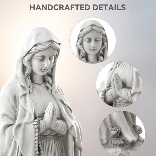 Virgin Mary Praying Statue, Large 30inch Outdoor Religious Sculpture - color: Praying Virgin Mary-29.5"