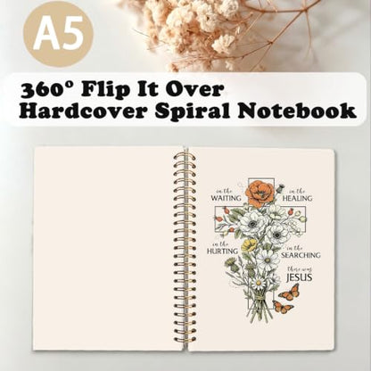 Cute Notebook,Floral Christian Spiral Notebook Journal for Women,A5 - color: Floral Christian
