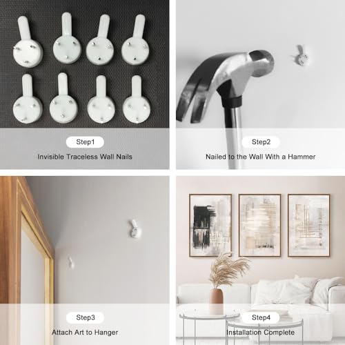 HPINUB Modern Abstract Canvas Art Prints, Black and White, 24"x36", 3-Pack, Neutral, Bedroom, Living Room, Office, Bathroom, Dining Room - color: Abstract Black and White Wall Art, size: 24"L x 36"W