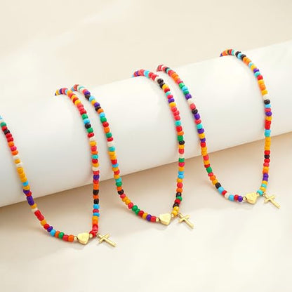 18K Gold Plated Colorful Initial Necklaces for Girls Women Kids - color: GOLD-A