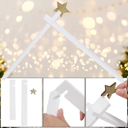 Juegoal Christmas Nativity Sets, Set of 11 White Mini Nativity Scene Resin Figurines, Xmas Holy Family Table Ornaments, Religious Holiday Collection Gifts, Baby Jesus Nativity Mantle Shelf Decor