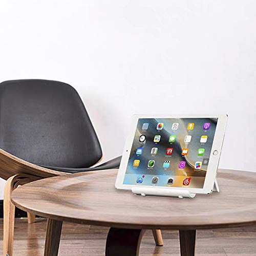 Mayten Foldable Desk Cell Phone Stand Adjustable iPhone iPad Holder Stand,Compatible for iPhone 14Pro 14Plus 13 12Pro Max 11 SE XS XR 8 7 6,Switch,iPad,Samsung,Kindle-White - color: white