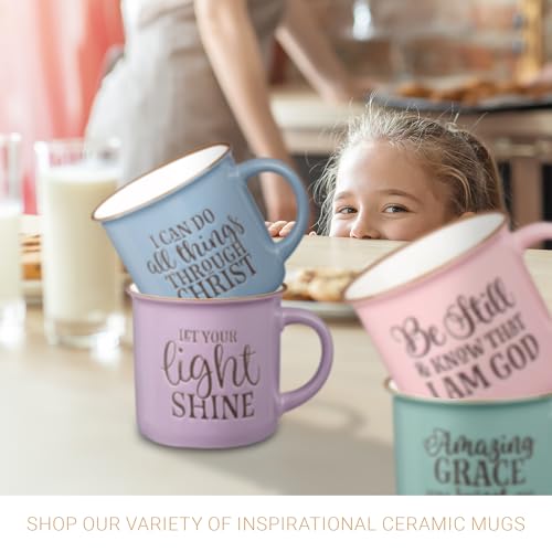 Christian Art Gifts Mint Green Camp Style Amazing Grace Ceramic Coffee Mug - style: Amazing Grace