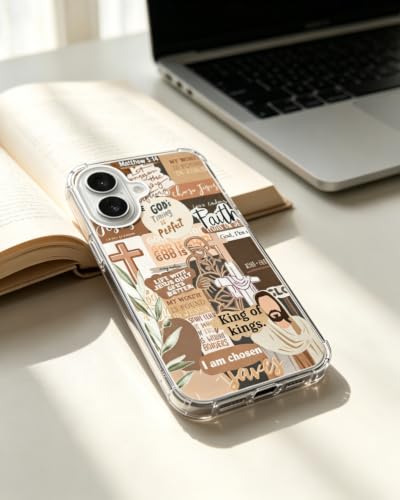Jesus Faith Phone Case Compatible with iPhone 17, Christian Quotes Aesthetic Phone Cover for iPhone 17, Cool TPU Phone Case Cover - color: Jesus Faith Aesthetic