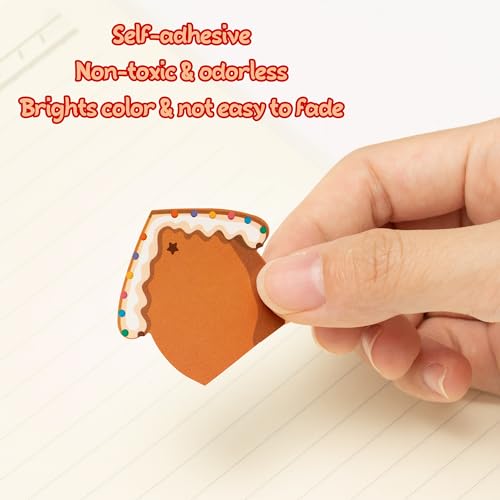 Haooryx Christmas DIY Gingerbread Stickers - 300pcs Self-Adhesive Christmas Make a Gingerbread House Sticker Roll Make Your Own Sticker GiftWrap Decals DIY Art Craft Winter Xmas New Year Gift Wrapping - style: Christmas Gingerbread House 1Roll