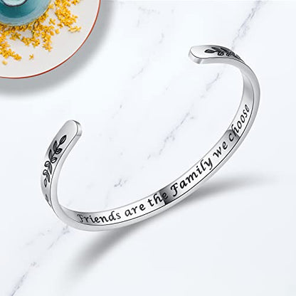 TONY & SANDY Cuff Bracelets for Women Teen Girls Best Friend Sister Mom Daughter Granddaughter Easter Birthday Mother's Day Christmas Stocking Stuffers for Teen Girls Women Jewelry - style: 0 - Friend Gifts - Friends are the family we choose