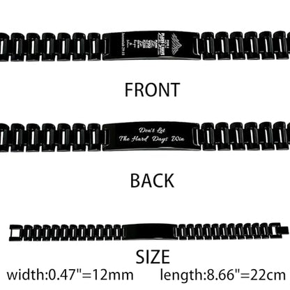 Bible Verse Bracelets Inspirational Christian Wristbands Graduation Gifts to Son Men Dad Father Husband Boyfriend Encouragement Jewelry Adjustable Stainless Steel Bracelet - style: JEREMIAH 29:11(DON'T LET THE HARD DAYS WIN)