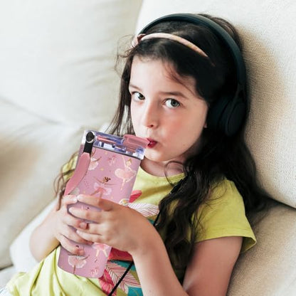 Ballerina Gifts for Girls - Pink Ballet Tumbler with Top Handle and Flip Straw Lid 20oz Stainless Steel Insulated Travel Cups - Christmas Birthday Ideas for Ballet Dance Lover Kids Coffee Mugs - color: Ballet01