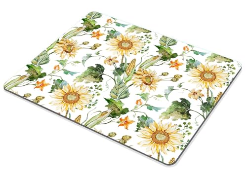 TSSOHU Mouse Pad, Yellow Sunflower Mouse Pad, Mousepad Rectangle Customized Mouse Pads with Designs Non-Slip Rubber Smooth MousePads for Computer Laptop, WMJMP2431, 9.5*7.9 Inch - color: WMJ131
