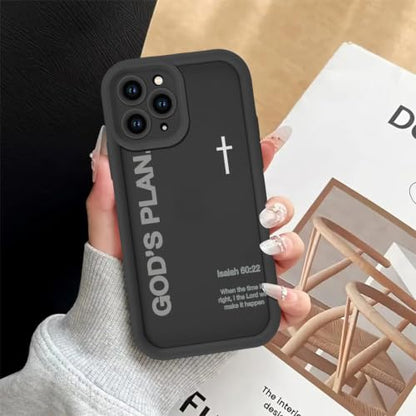 God's Plan Isaiah 60:22 Bible Verse Jesus Cross Christian Phone Case for iPhone 17e/iPhone 16e Case Shockproof Soft Protective for Women Men Cover Funda for iPhone 17e/iPhone 16e 6.1 Inch - color: Black
