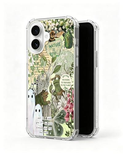 Frog and Toad Phone Case Compatible with iPhone 17, Green Aesthetic Nature Phone Cover for iPhone 17 - color: Frog and Toad