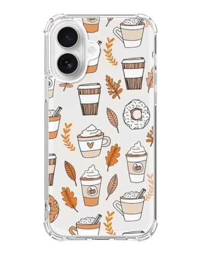 Cozy Fall Vibe Phone Case Compatible with iPhone 17, Autumn Leaves Coffee Phone Cover for iPhone 17 - color: Fall Vibe