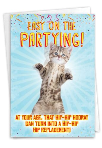 NobleWorks - Funny Get Well Greeting Card - Hilarious Feel Better Notecard with Envelope - Hip-Hip Hooray C5682GWG - style: Hip-Hip Hooray